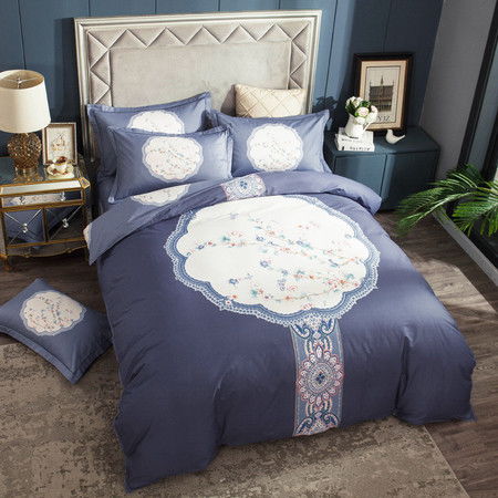 品臥家紡 220×240cm純棉大版花四件套，舒適與美學的完美結合